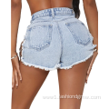 Women Club High Waist Denim Shorts Stretch Jean